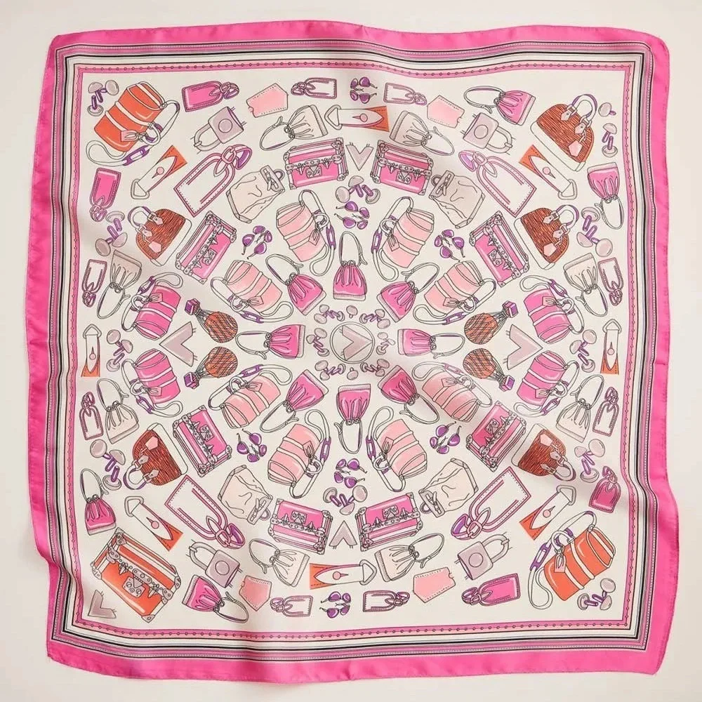 Handbag Print Silky  Scarf -PK